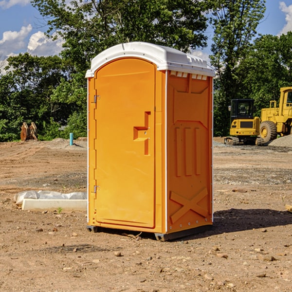 what is the maximum capacity for a single portable toilet in Webberville